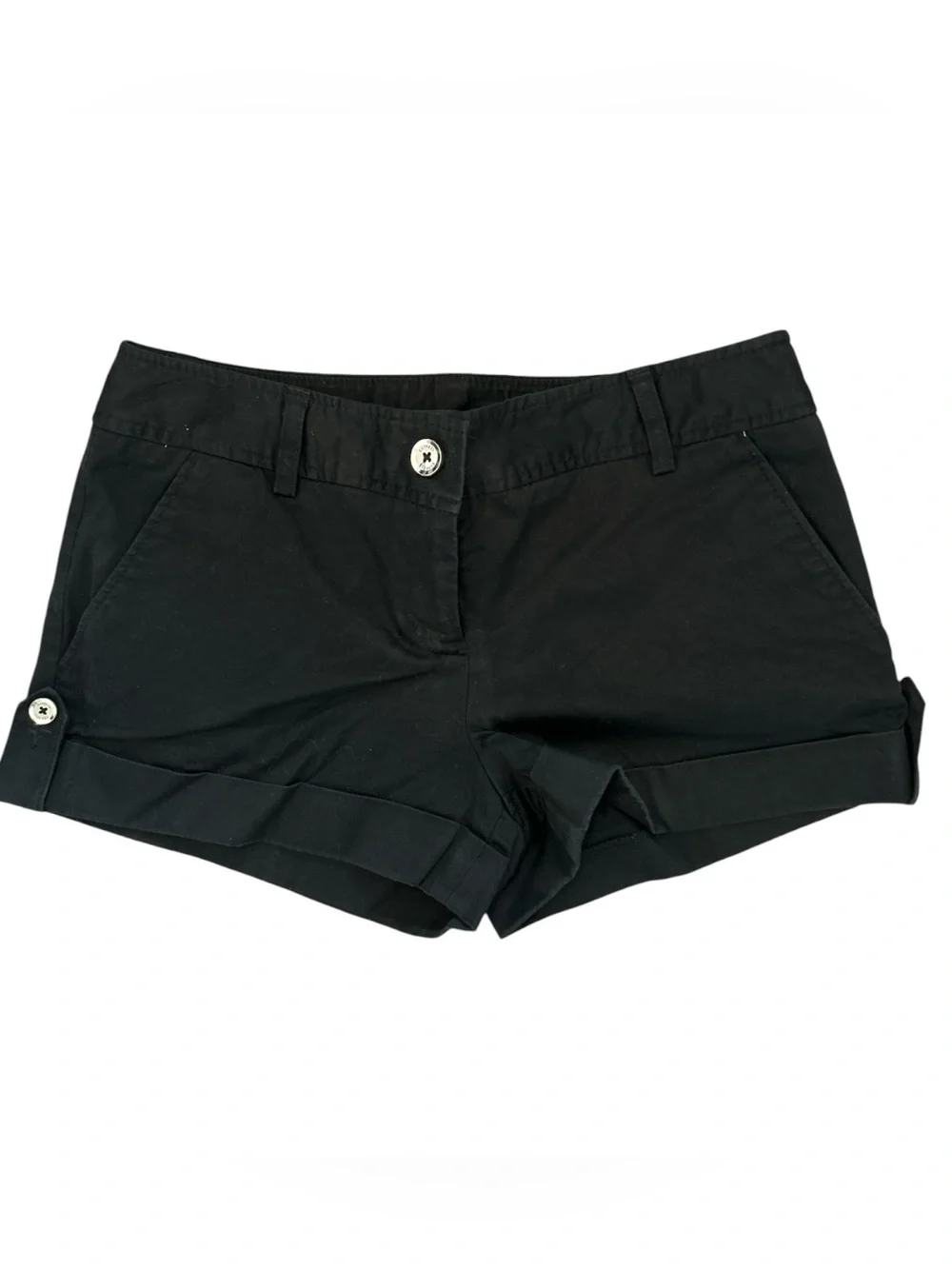 Express Design Studio Women’s Size 6 Black Cuffed Shorts Stretch Casual Chino